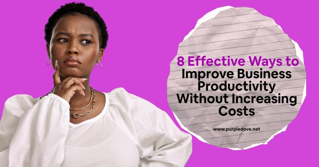 8 Effective Ways to Improve Business Productivity Without Increasing Costs